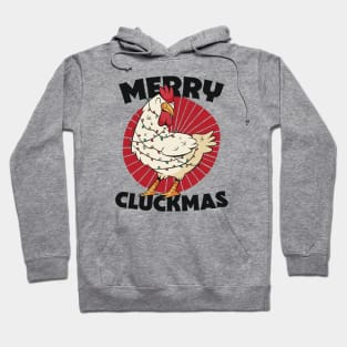 Merry Cluckmas // Funny Christmas Chicken Hoodie